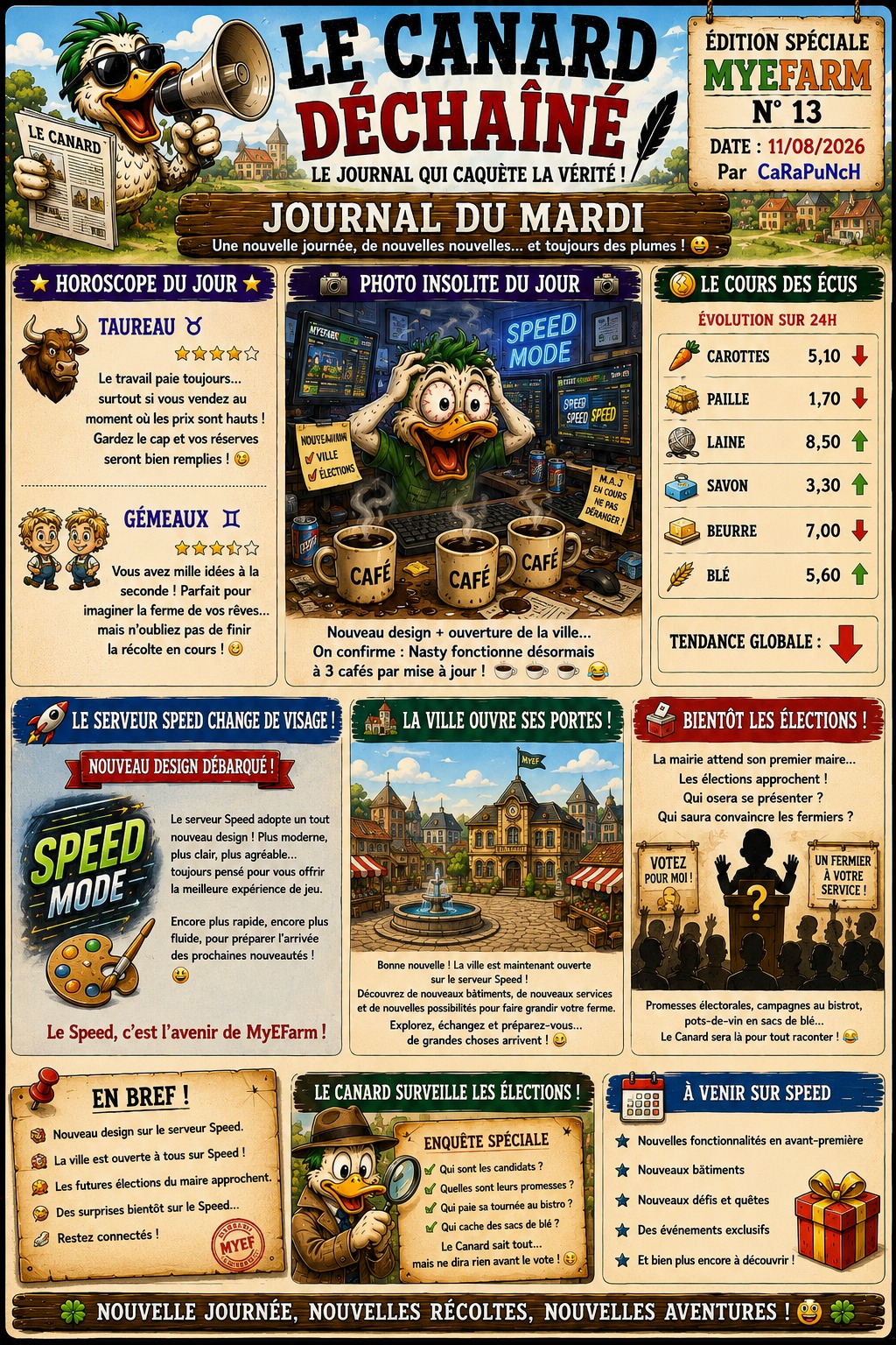 MyEFarm Speed change de visage : la ville ouvre ses portes !